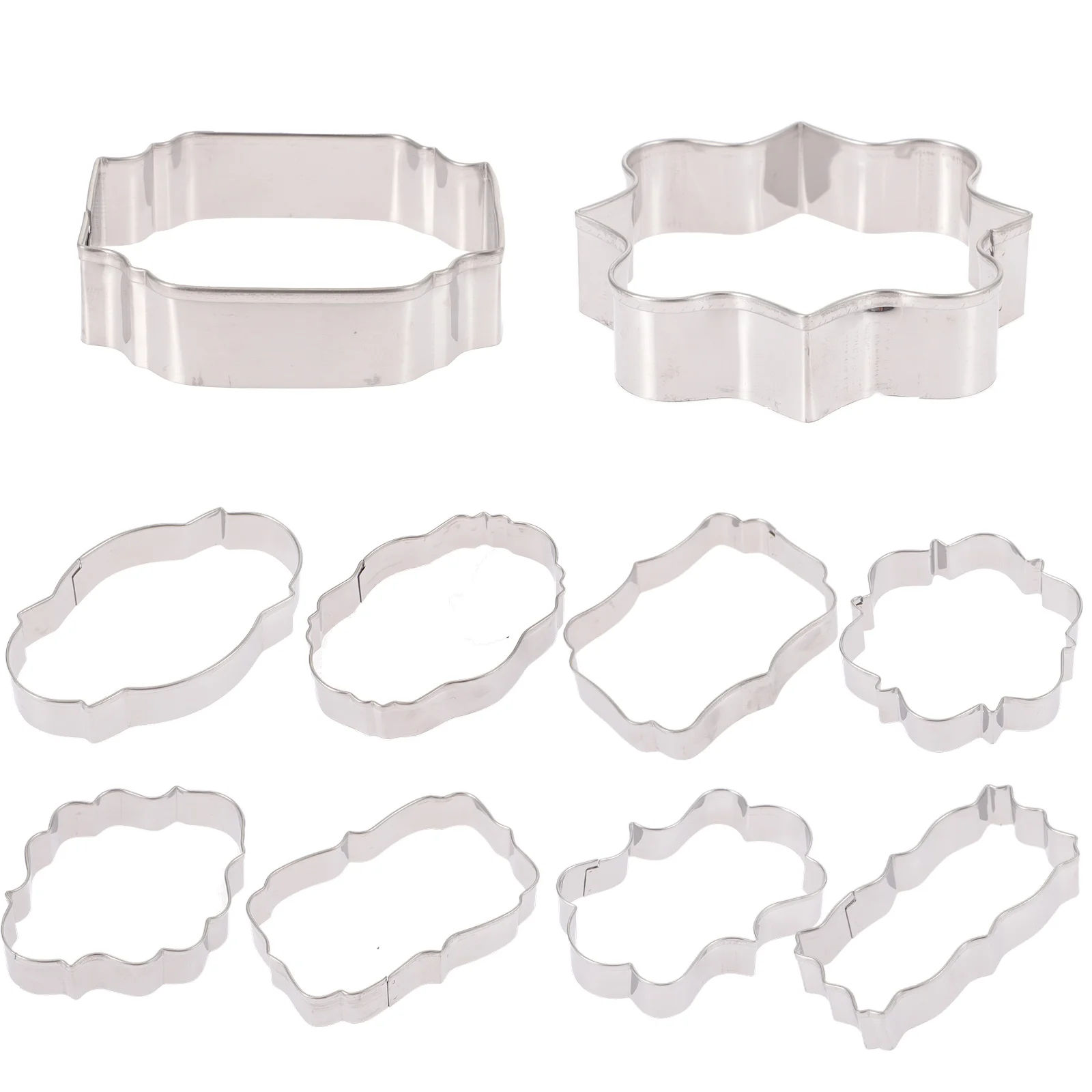 

10pcs Stainless Steel Multipurpose DIY Baking Tool Baking Molds Cookie Molds