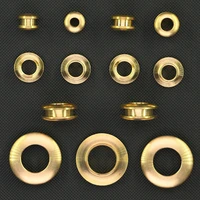 2pcs solid brass screw back eyelets craft accessory metal plating round eyelets with washer grommets leather for bags jeans