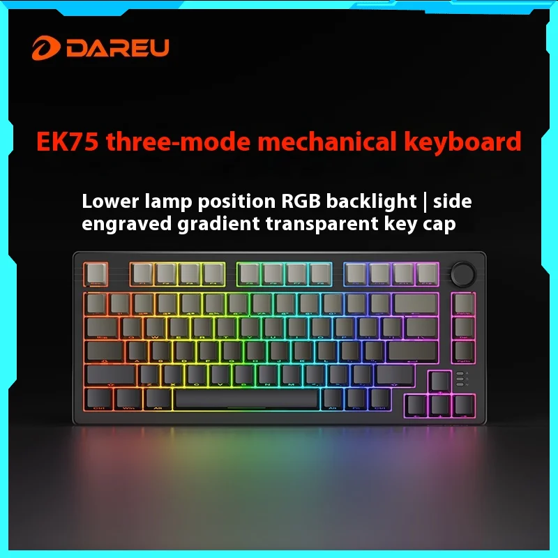 Daryou EK75 индивидуальная боковая резная механическая клавиатура с шлюзом полная