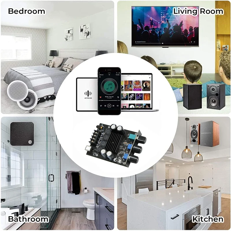 Цифровой усилитель звука YJ-100B TPA3116X2 плата стереоусилителя класса D аудиомодуль 20