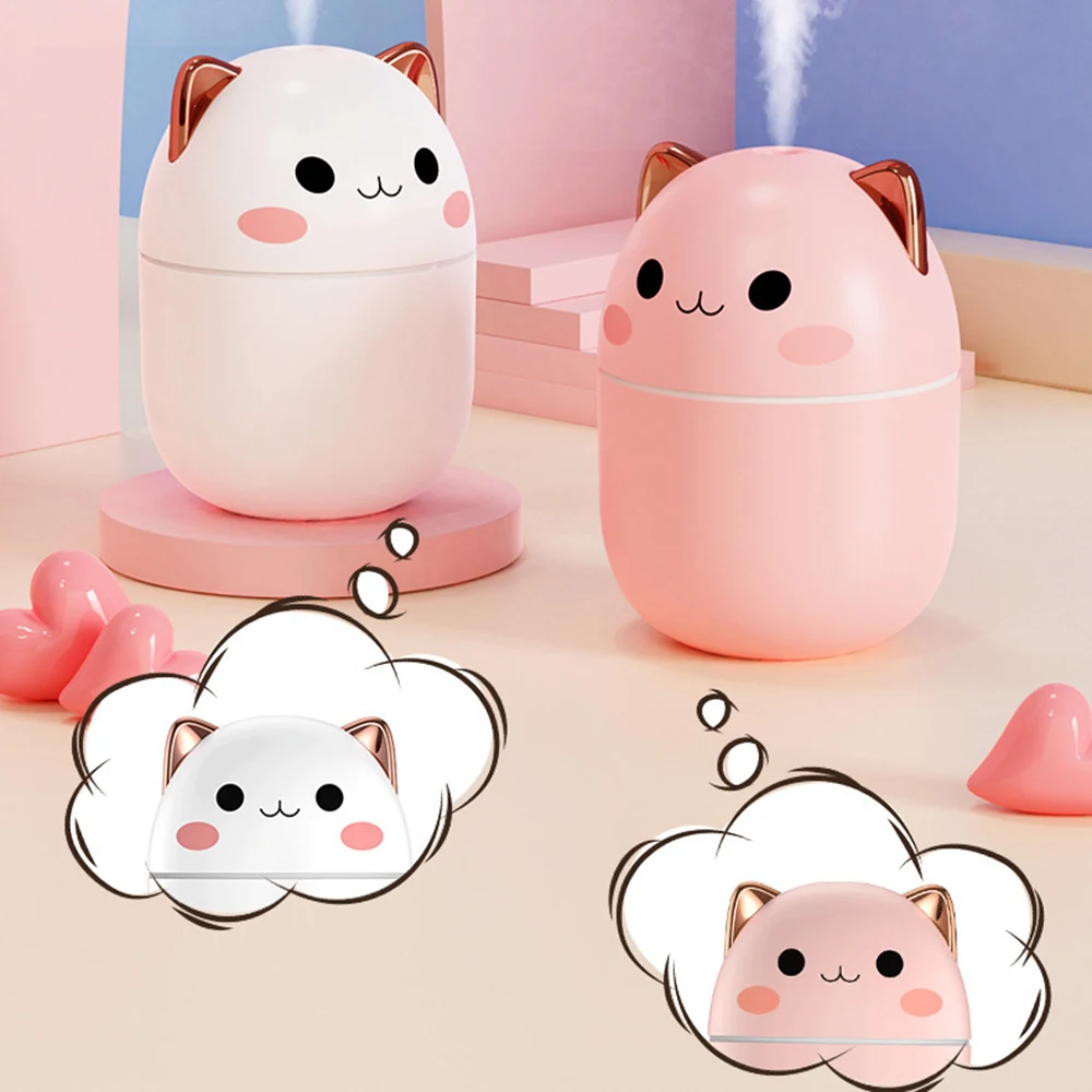 

USB Colorful Light Air Humidifier Cartoon Mini Aromatherapy Diffuser for Home Ultra Quiet Large Capacity 250ml SEC88