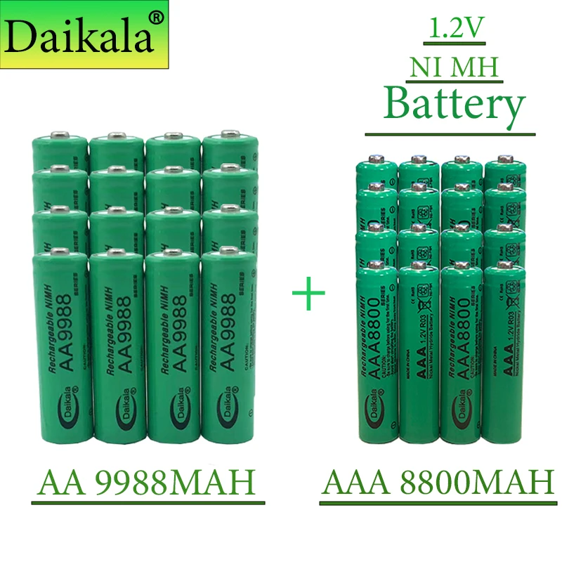 

2023 новый высококачественный 1,2 в AA9988MAH + AAA8800MAH NI MH перезаряжаемый аккумулятор для машинки для стрижки волос, бритвы, калькулятора, будильника...