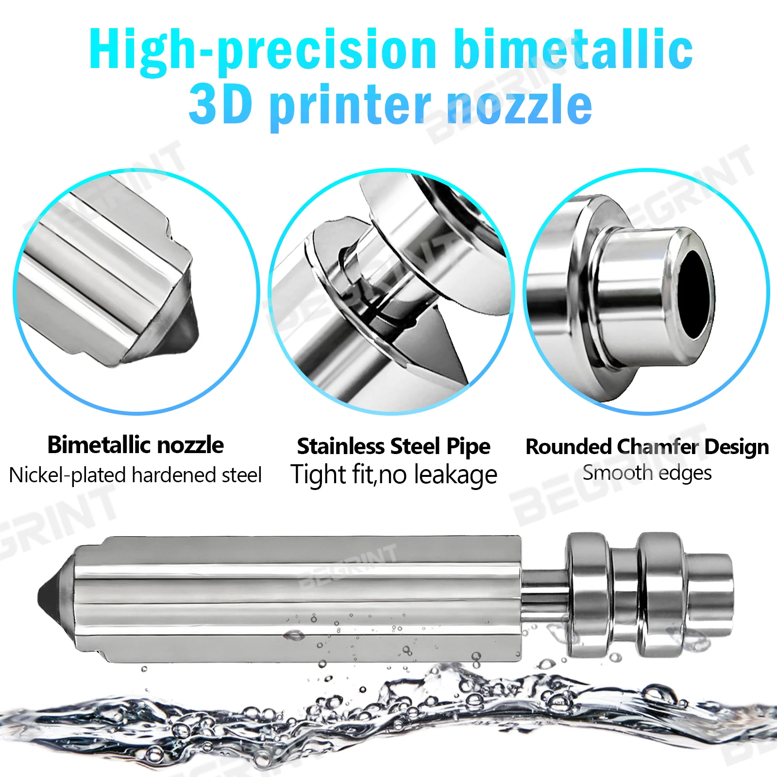 Для Anycubic Kobra X: цельные биметаллические сопла Heatbreak KX 0.60.80.4 мм, выдерживающие температуру до 300°C ° Аксессуары для 3D-принтеров C Hotend (art.: 3920d915ee7ec) - 3920d915ee7ec