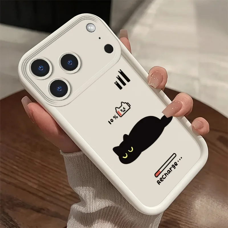 Фото Чехол для телефона Lazing Cat для iPhone 18 17 Air 16 15 14 Pro Max Plus 13 12 Mini 8 7 X Xs, мягкая задняя крышка из ТПУ, разноцветный №2