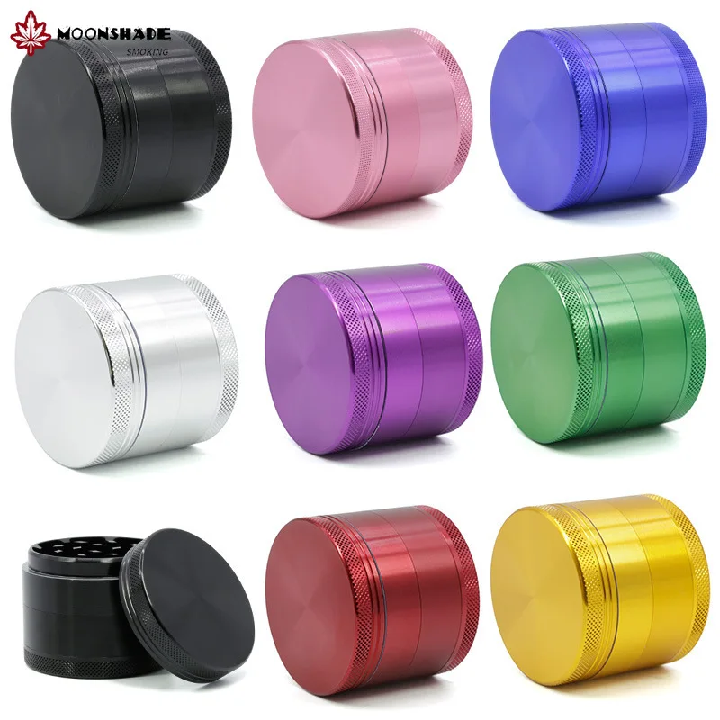 

MOONSHADE Portable 40mm Diameter 4 Layers Tobacco Grinder Zinc Alloy Herb Crusher for Smoking Accessorie Household Smoke Tools