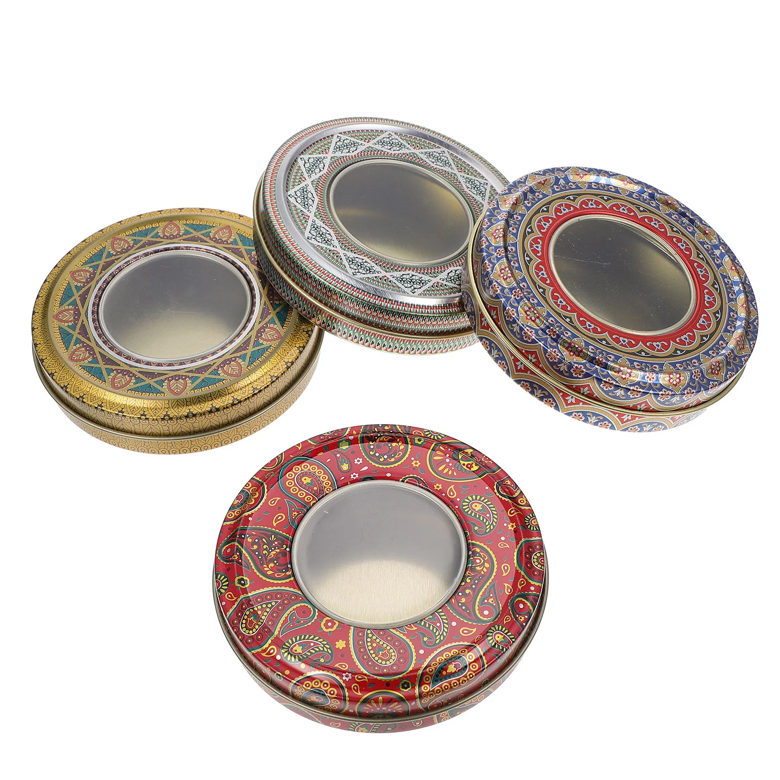 

4 Pcs Storage Boxes Lid Tea Containers Saffron Box Tea Tins Coffee Tins Loose Tea Canister Coffee Airtight Container