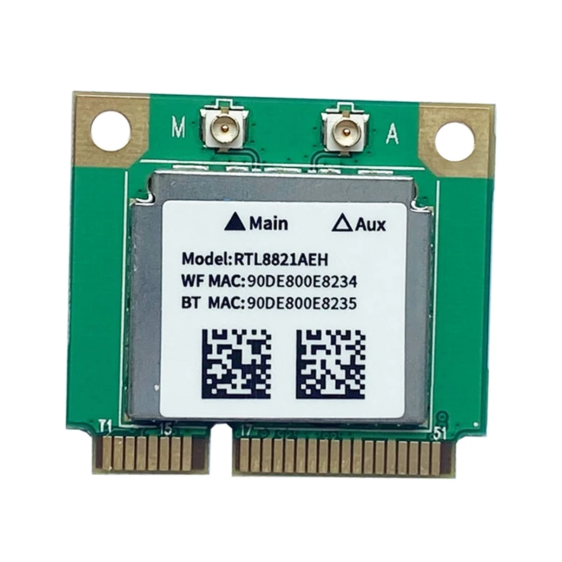 

Двухдиапазонная Беспроводная Wlan-карта RTL8821AE AW-CB161H Wifi Bluetooth 4,0 комбинированная Беспроводная половинная мини-PCI-E 433 Мбит/с 802.11A/B/G/N/Ac
