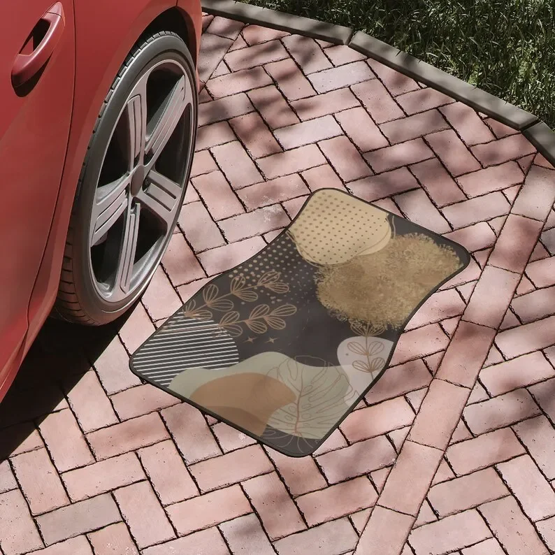 Коричневые коврики в стиле бохо эстетического абстрактного искусства