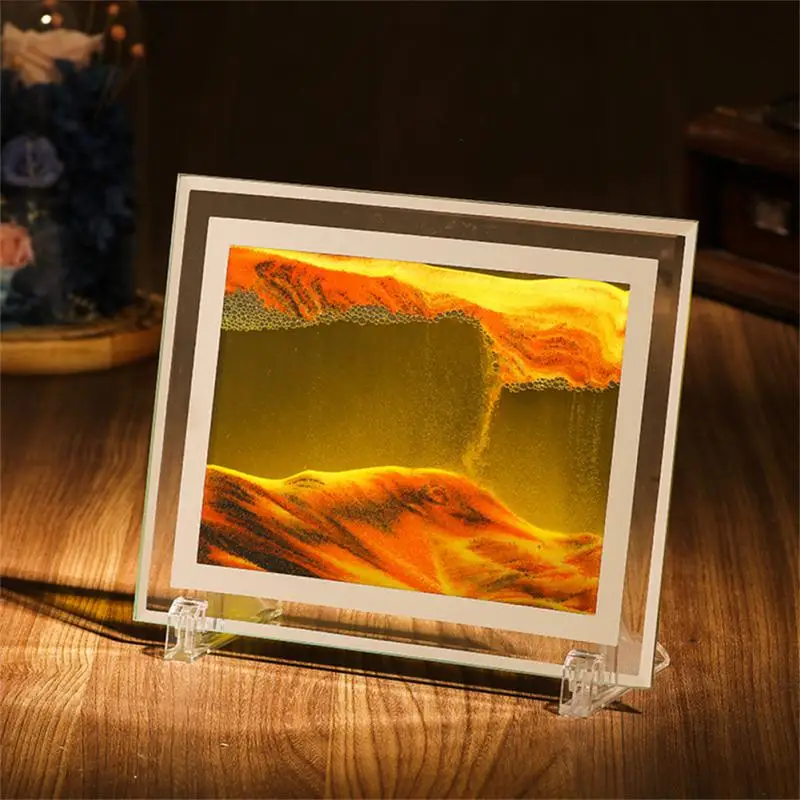 

Creative Home Decor 3d Hourglass Glass Quicksand Flowing Sand Painting Multipurpose Sandscape Moving Sand Art Picture 3d Art