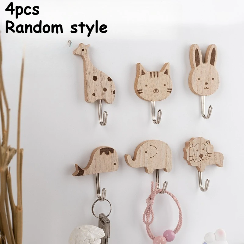 

Деревянные крючки в форме животных (4 шт)