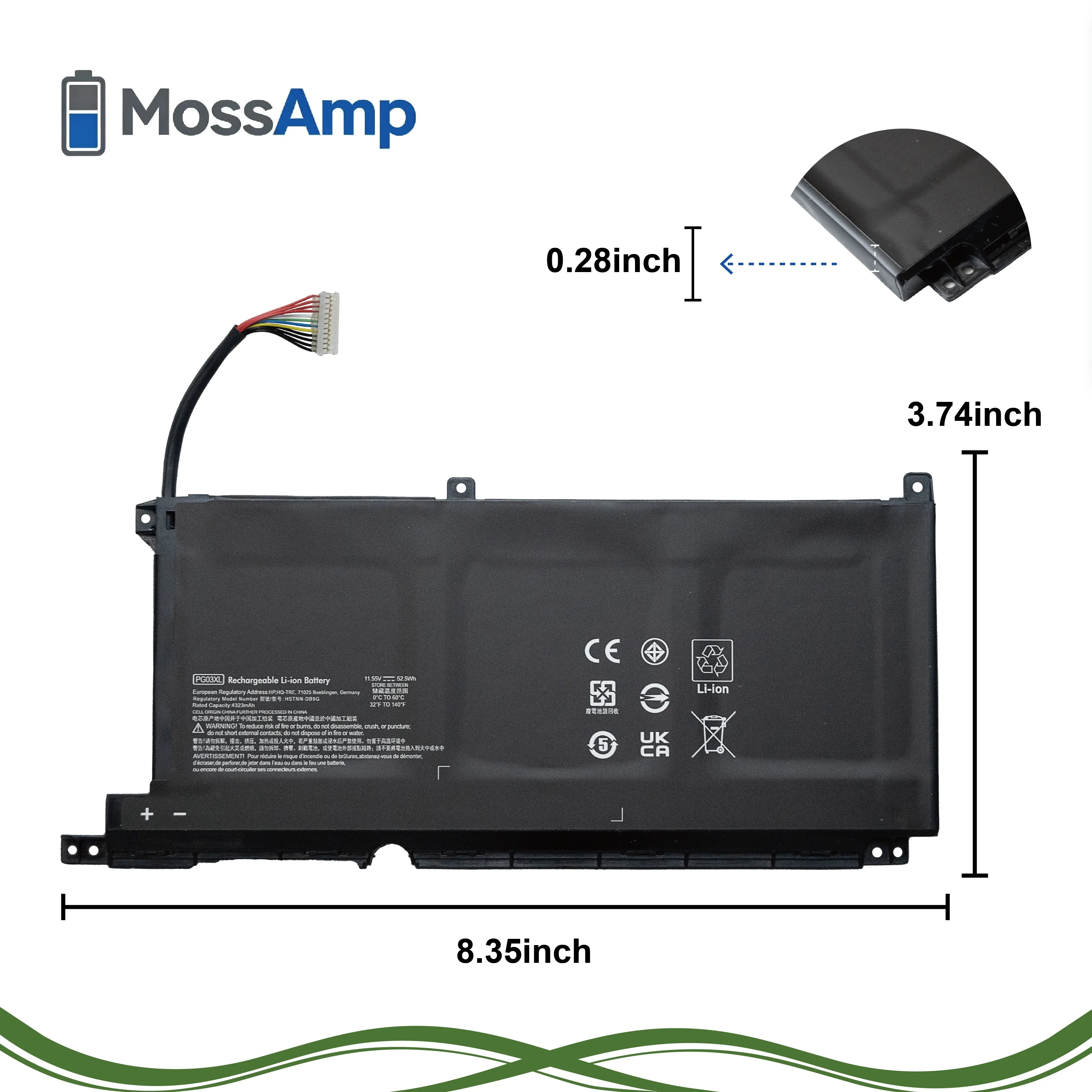 Фото Аккумулятор MossAmp PG03XL PG03 для HP Pavilion Gaming 15-DK 15-ec 16-a0000 OMEN 5X FPC52 TPN-C141 TPN-Q229 TPN-Q241 №4