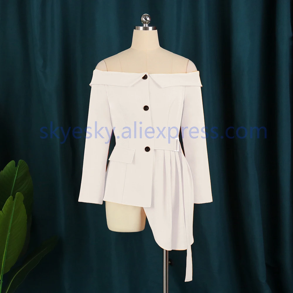 women plus size clothing outfits blazer pants suit women suit women suits 2 pcs set elegant office summer suit off shoulder