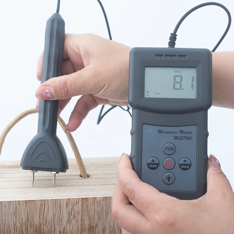 

Wood Moisture Meter MS7100 Timber Paper Bamboo Carton And Other Applicable Of woodwork/Paper Making Tester