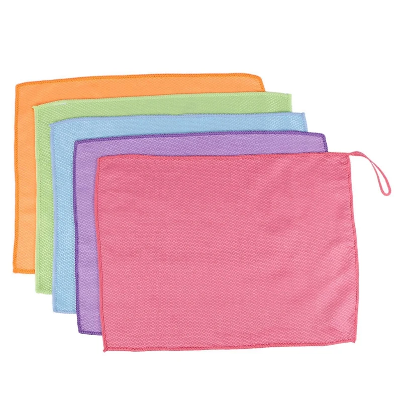 

20Pieces Fish Scale Rags Super Absorbents Microfiber Polishing Cleaning Cloths Reusable Glass Wiping Rags 30X40cm