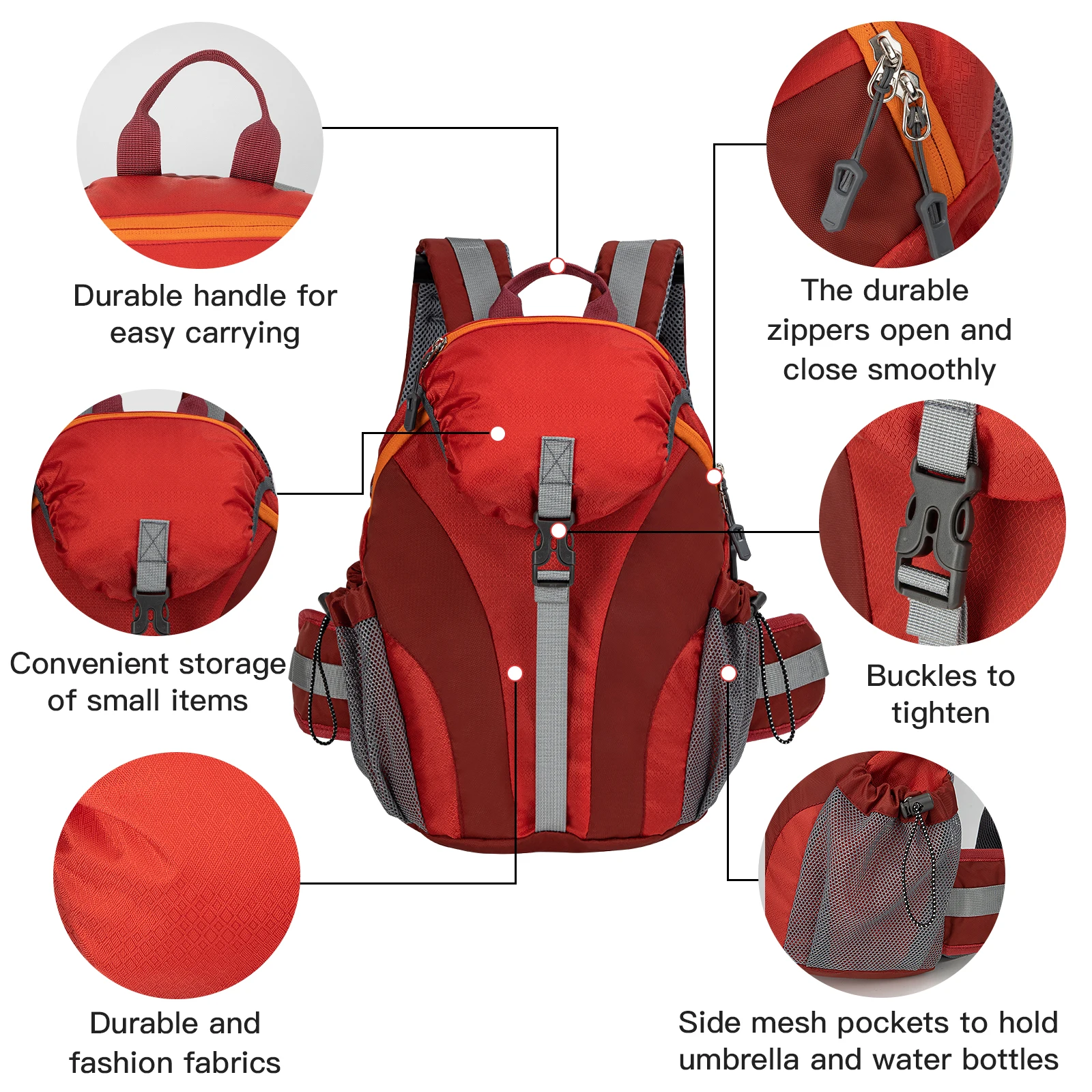 Night Cat Hiking Backpack MountaineerNight Cat 15L Kids Hiking Bing Backpack with Rain Cover Travel Camping Backpack for Outdoor