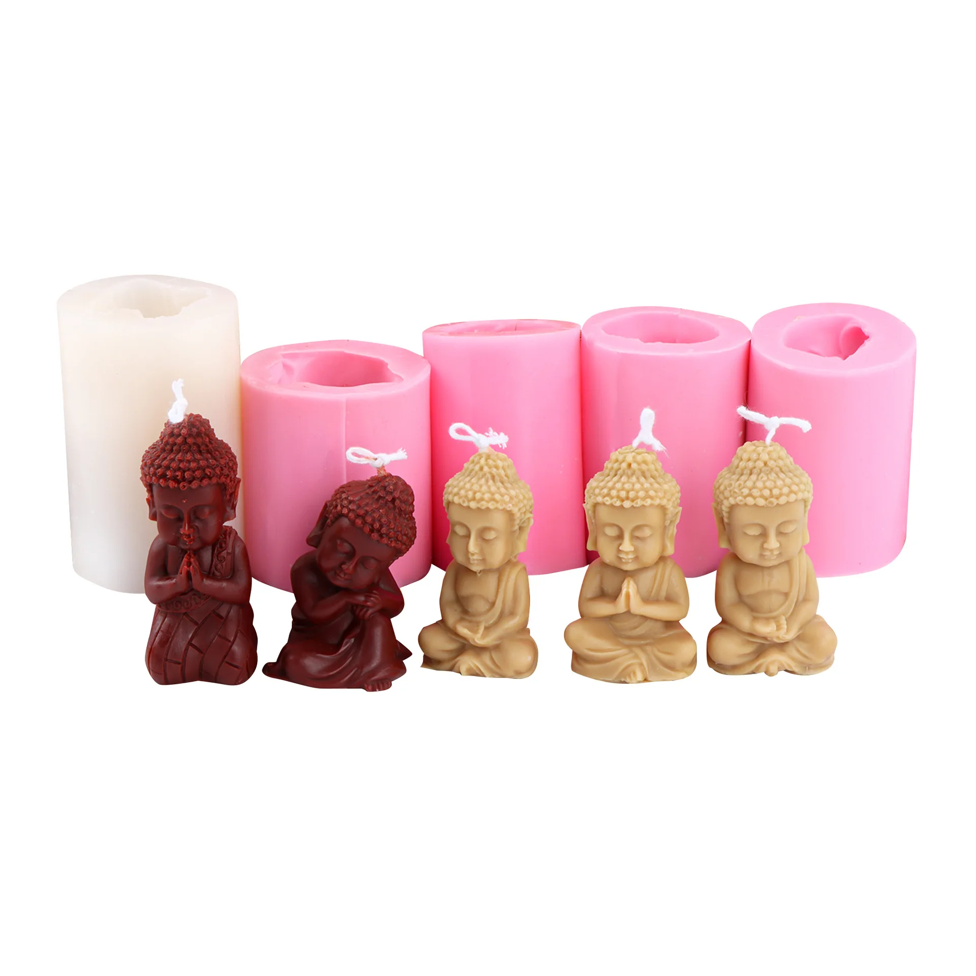 

Buddha Mold Candle Silicone Molds Ice for Gypsum Cement Resin Soap Making Manufacture of Candles Home Decoration Supplies