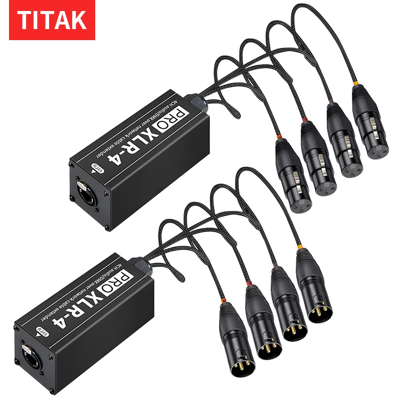 Фото Ethercon STP RJ45 Cat5/Cat6 Ethernet-удлинитель на 4-канальный 3-контактный XLR для живого сцены, звука, освещения, студии звукозаписи №1