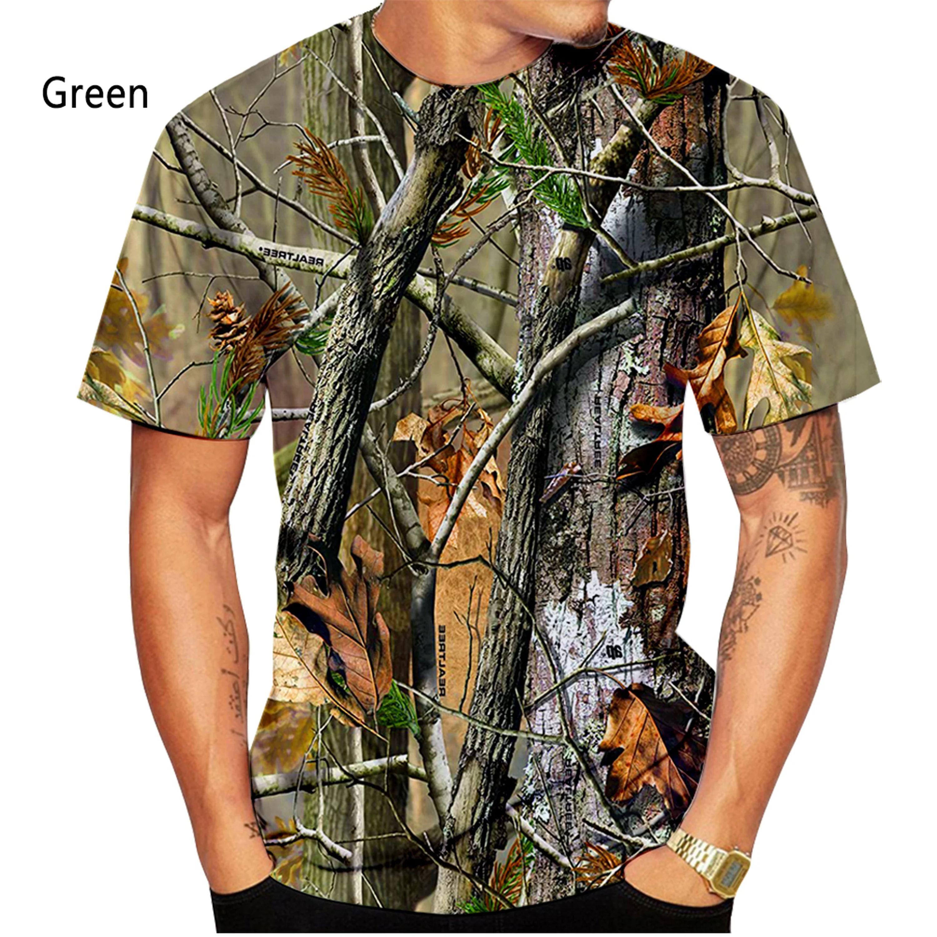 

Summer New Camouflage 3d Printing T-shirt Men's Casual Short Sleeve Top