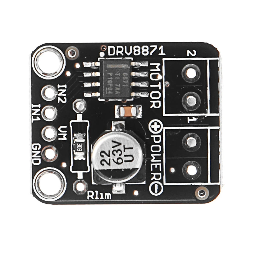 

Драйвер двигателя DRV8871, драйвер двигателя постоянного тока, H-образный мост, модуль ШИМ, широкий диапазон рабочего напряжения от 6,5 В до 45 В для Arduino