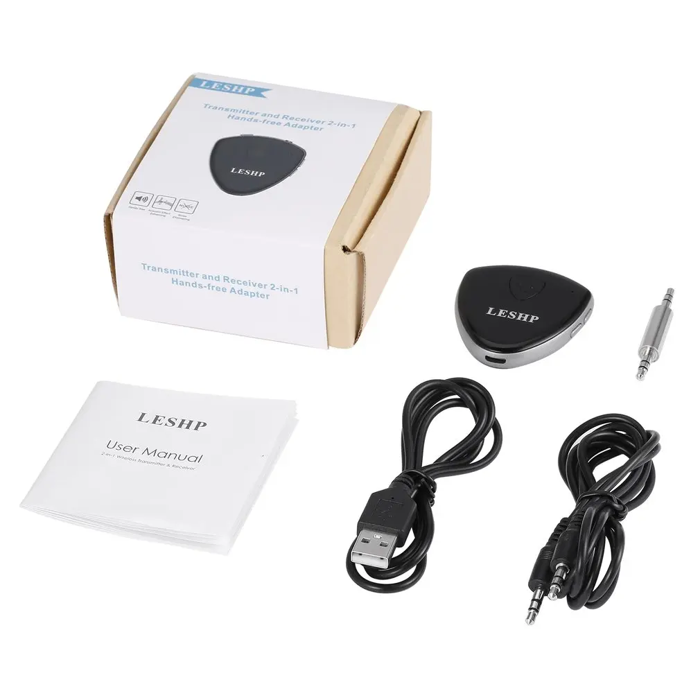 

Трансмиттер и приемник LESHP в форме сердца, 2 в 1, беспроводной аудио адаптер громкой связи CSR8670 для наушников и динамиков