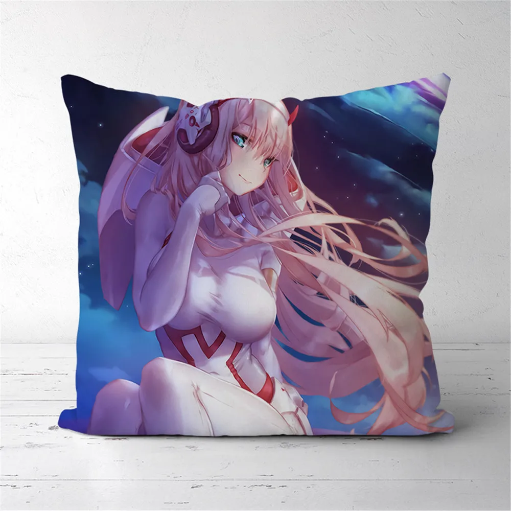 

DARLING in the FRANKXX Zero Two Anime Two Sided Pillow Cushion Case Cover 291
