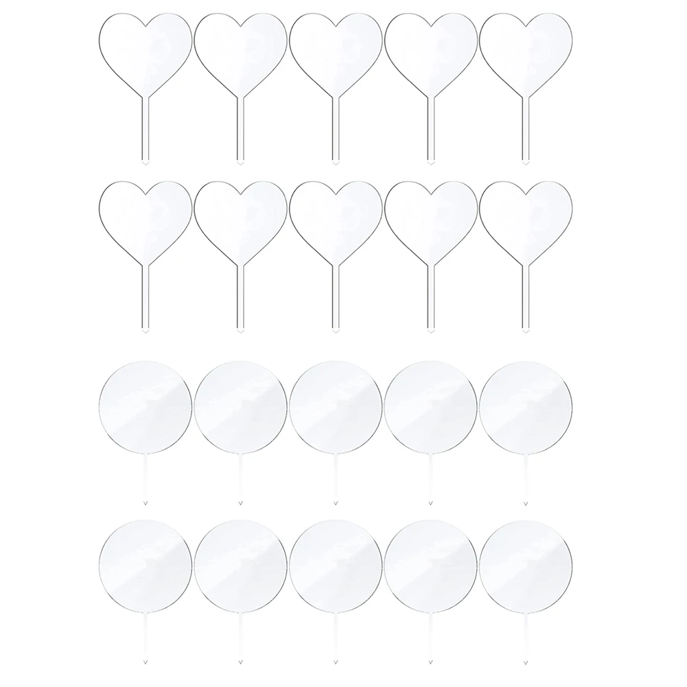 

Clear Blank Acrylic Cake Topper DIY Birthday Wedding Cake Cupcake Toppers for Birthday Wedding Party Cake Decoration