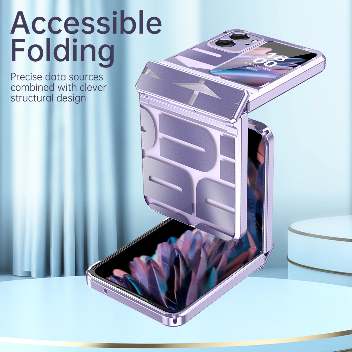 

For Oppo Find N2 Flip 5G Cover New Tidal current Plating Hinge phone Protector Case For Oppo Find N 2 Flip Folding Case Capa