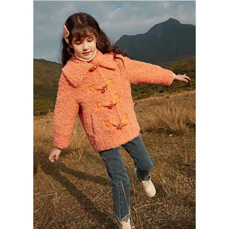 Модная детская зимняя куртка для девочек плотное флисовое теплое пальто из