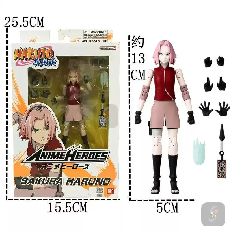 Фото Оригинальные фигурки BANDAI в наличии: Наруто, Минато, Сакура, Саске, Какаши — подвижные аниме-персонажи, модели для сборки, игрушки. №2