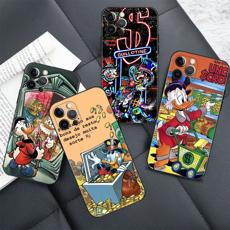 

Donald duck Uncle Scrooge Late Night Vandals Case For iPhone 14 11 13 12 Pro Max Mini XS Max XR X SE(2022) 7 8 6 6S Plus 5 Coque