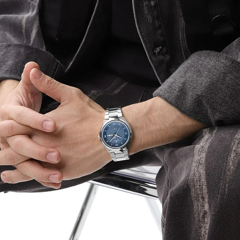 Часы наручные NAVIFORCE Мужские кварцевые модные деловые с стальным браслетом