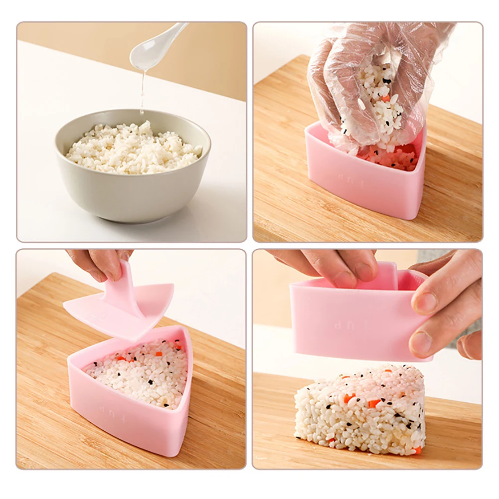 Triangle for Onigiri Rice Ball Sushi Maker Non-Stick Kitchen Sushi Making Kit Seaweed Press Device Mold Bento Sushi accessories