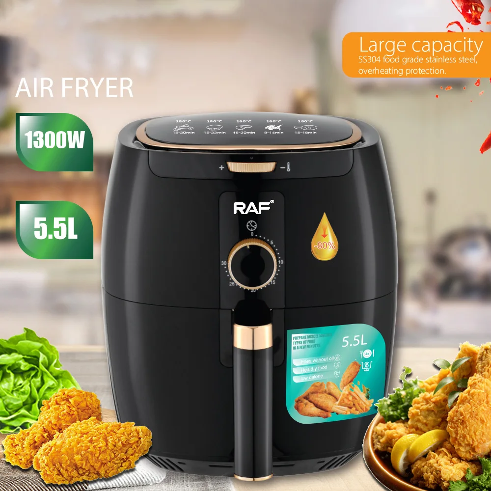 

Air Fryer, 5.5L/4.8Qt Electric Hot Air Fryers Oven Oilless Cooker Nonstick Frying Pot