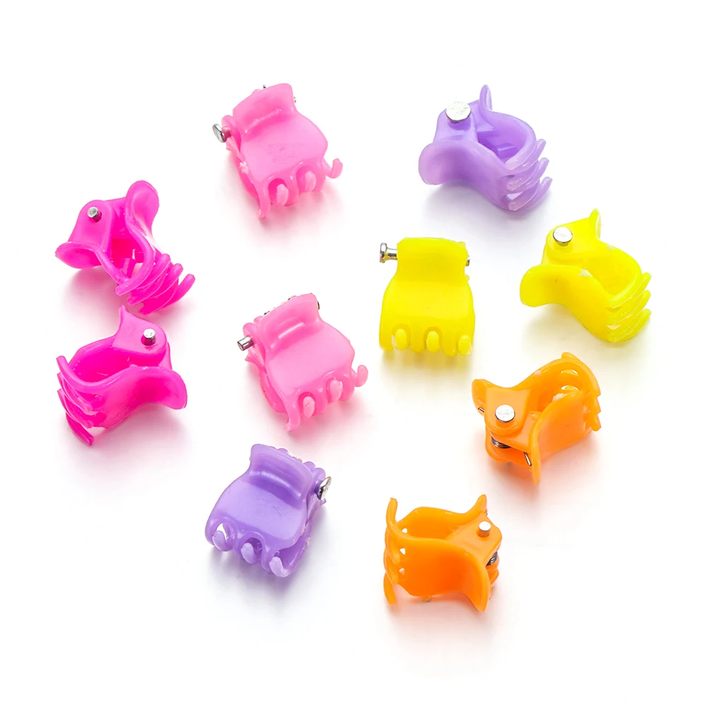 

Куклы 10 шт., головные уборы для девочек, милые яркие Крабики для волос, милые детские аксессуары для волос