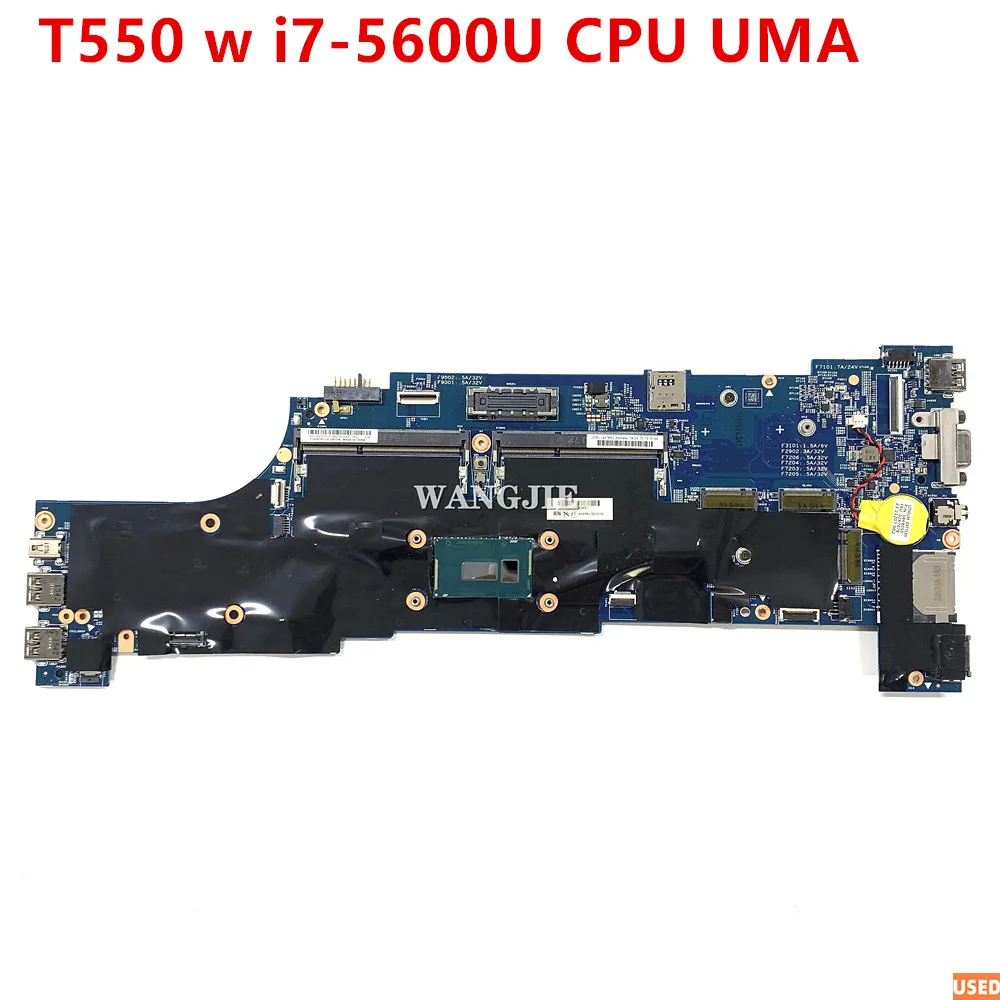 Б/у материнская плата для ноутбука Lenovo ThinkPad T550 W i7-5600U CPU UMA FRU : 00UR106 ноутбук
