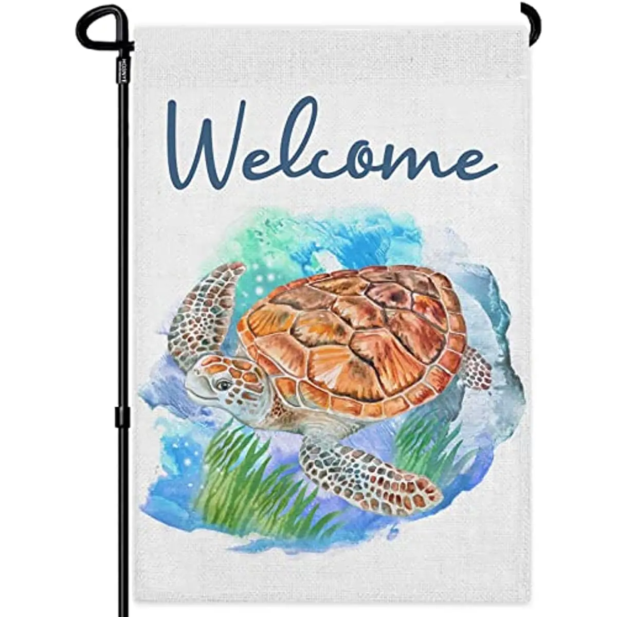 

Welcome Sea Turtle Garden Flags Double Sided Yard Flags Tropical Ocean Summer Garden Flags for Yard Outdoor Decor