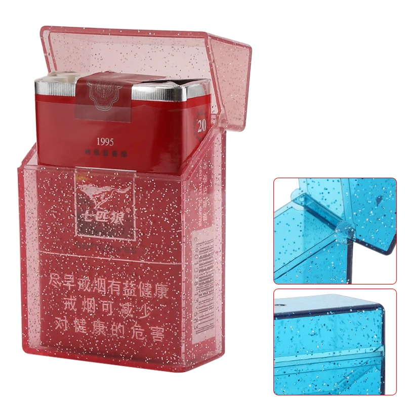 Пластиковая сигарета чехол Снежинка влагостойкая устойчивая к давлению блестящая прозрачная сигарета чехол Дамский подарок