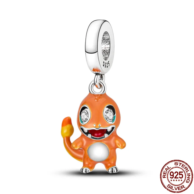 

New Plata Ornaments Ley 925 Sterling Silver Little dinosaur Beaded Original Suitable for Pandora Bracelet Ladies DIY Jewelry