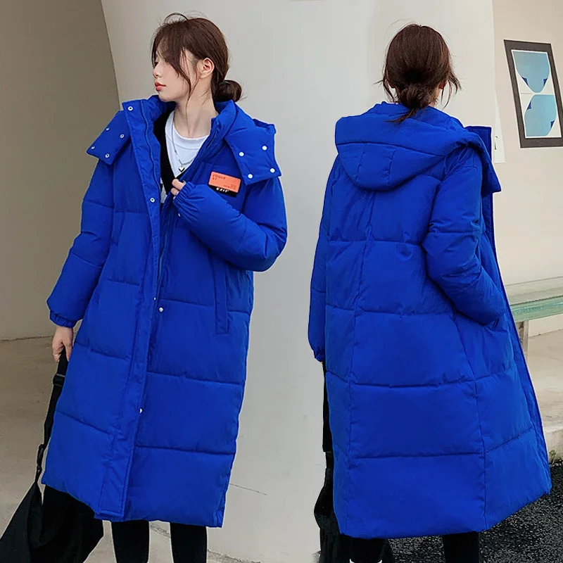 New Autumn Winter Coat Jacket Women 2022 Thick Warm Casual Puffer Parkas Streetwear Harajuku Korean Long Hooded Outwear