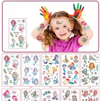 10 sheetsset children cute cartoon unicorn temporary tattoo stickers baby shower kids body makeup sticker tattoos