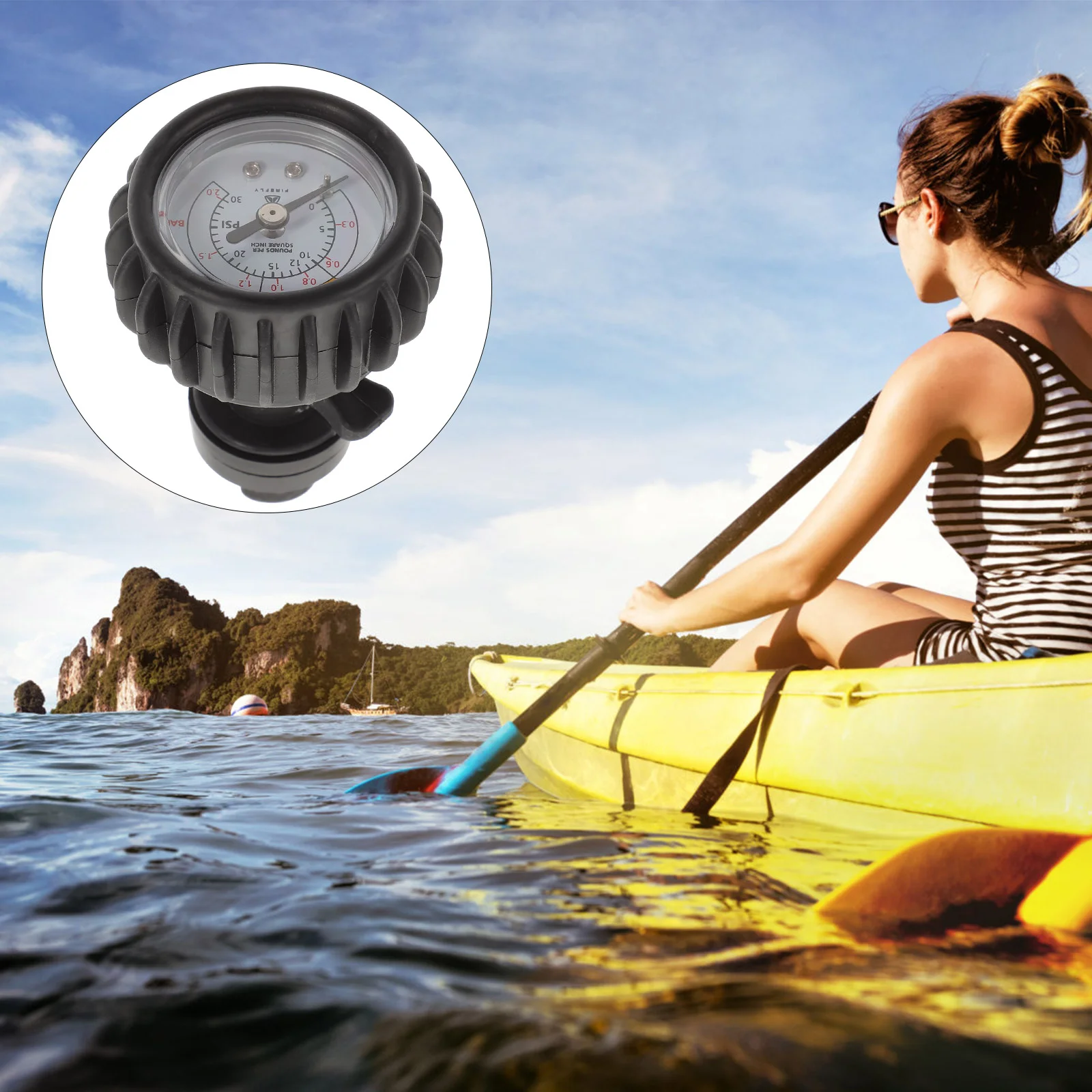 25PSI манометр воздушный термометр для надувной лодки каяк разъем тестирования