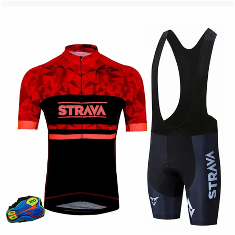 

STRAVA Short Sleeve Cycling Suit Customized Mountain Bicycle Suit Cycling Quick-Drying Perspiration Breathable Cycling Jersey