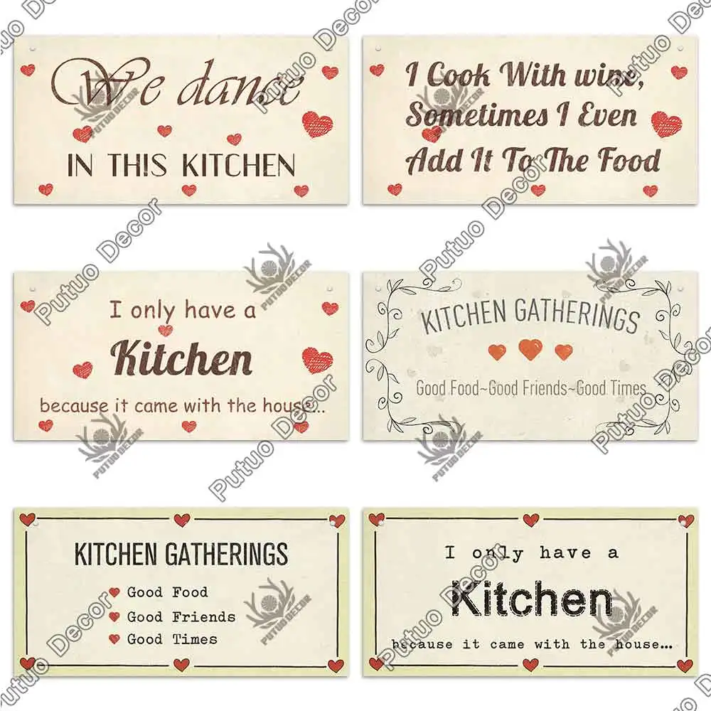 Декоративные таблички для кухни Putuo деревянные в подарок украшение дома кофе