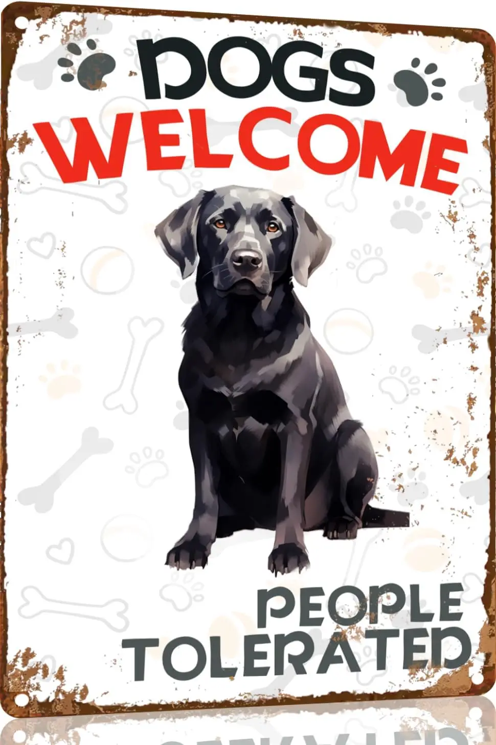 Lbrdor Retrever Metl Sgn Dogs Добро пожаловать Люди Tolerted Tn Забавный Sgns Vntge Wll Декор для Br Pub Club 12x8