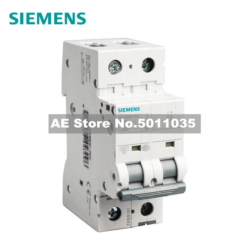 5SY62067CC миниатюрный автоматический выключатель Siemens 6A 2P C 6kA; 5SY6 2P C6