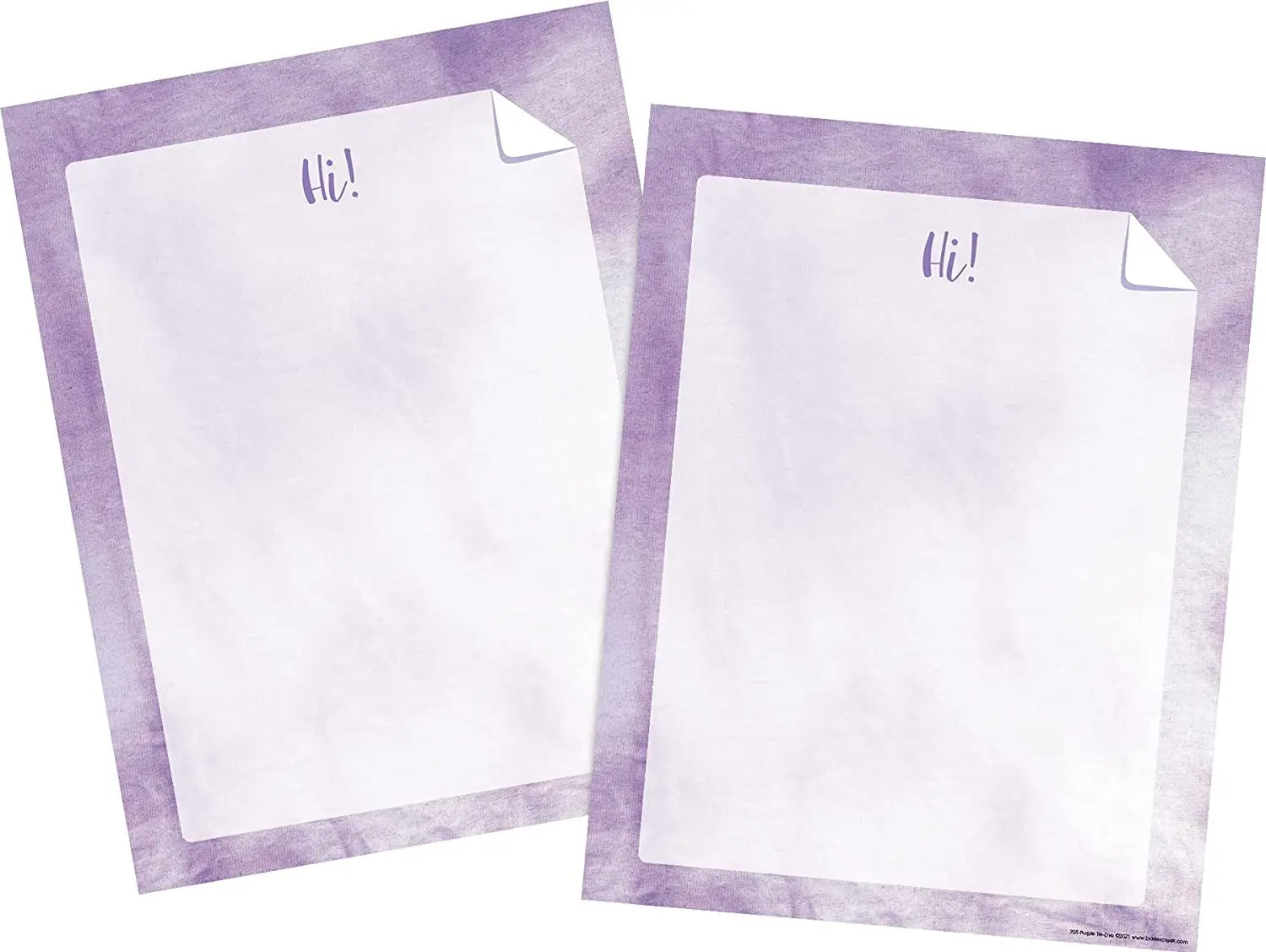 

Computer Paper 100 Sheet Set, Purple Tie-Dye, Decorative Paper, Stationery, 8.5" x 11", 100 sheets, Home, School, and Office Sup