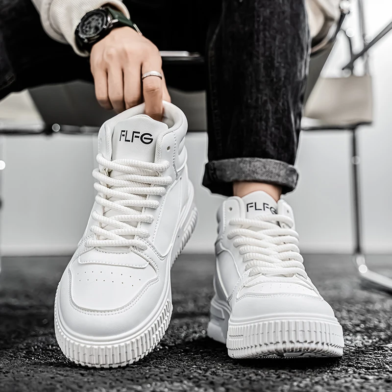 Новые мужские повседневные модные туфли большого размера на толстой подошве