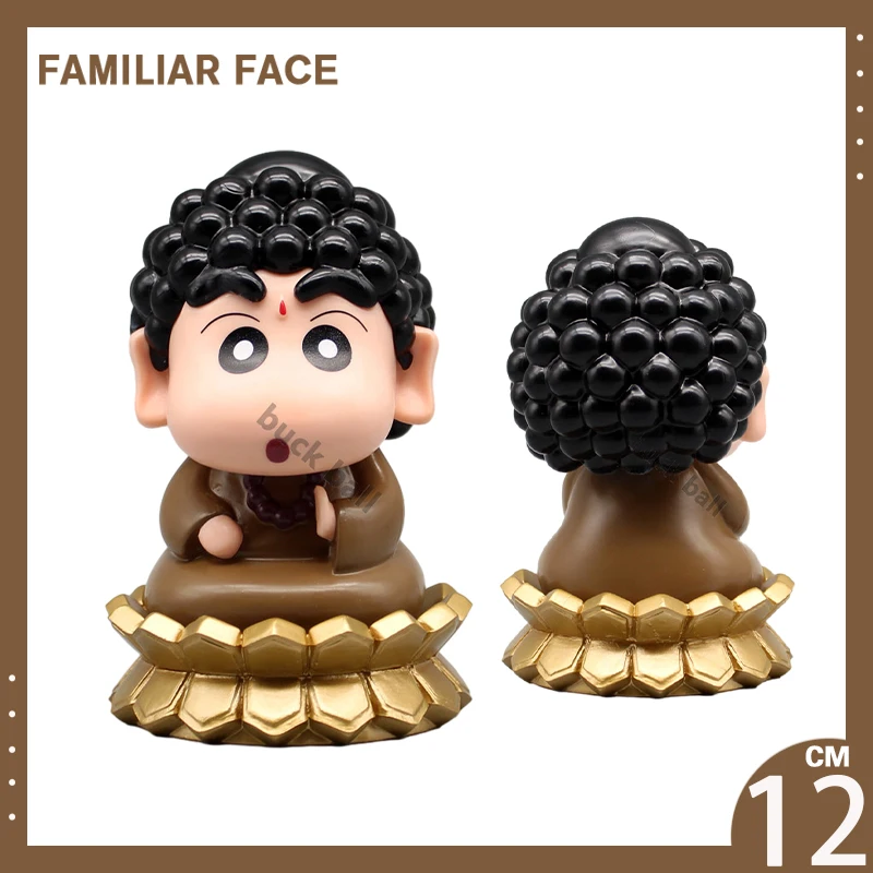 

12cm Crayon Shin-chan Anime Figure Tathagata Buddha COS Shin-chan Figures PVC Statue Model Figurine Decoration Doll Toys Gifts