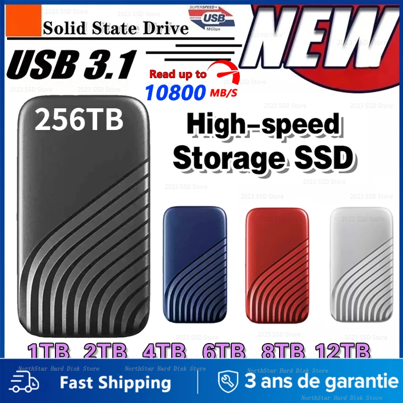 

High-speed 1TB External SSD Hard Drives USB3.0 HDD Mobile Hard Disks Storage Devices Original for Desktop Laptop/Android/mac