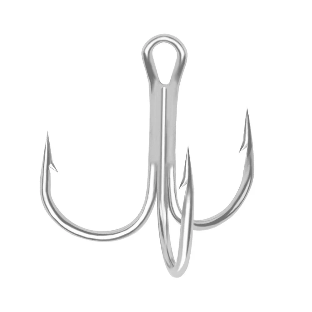 

Sliver Fishing Hooks Triple Hook Size 3/0-12# Anchor Hook Barbed Treble Hook High Carbon Steel Fishing Tackle 10pcs